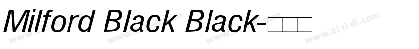 Milford Black Black字体转换